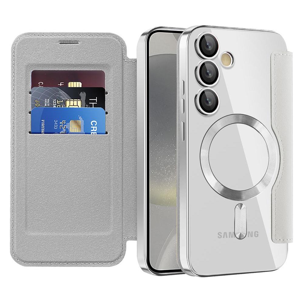 Techsuit - SmartMag Book Case - Samsung Galaxy S24 - Gray (Samsung Galaxy S24) (59433343)