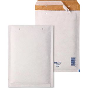 aroFOL Luftpolstertaschen Double, für DIN B5, 170 x 260mm,Typ D, haftklebend, grauweiß, 50 Stück