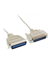 InLine Druckerkabel Centronics 36-Polig M bis DB-25 M 2 m Daumenschrauben beige (11442)