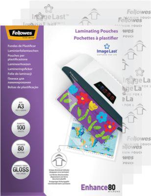 FELLOWES Laminierfolien, DIN A3, 80 mic., 100 Stück