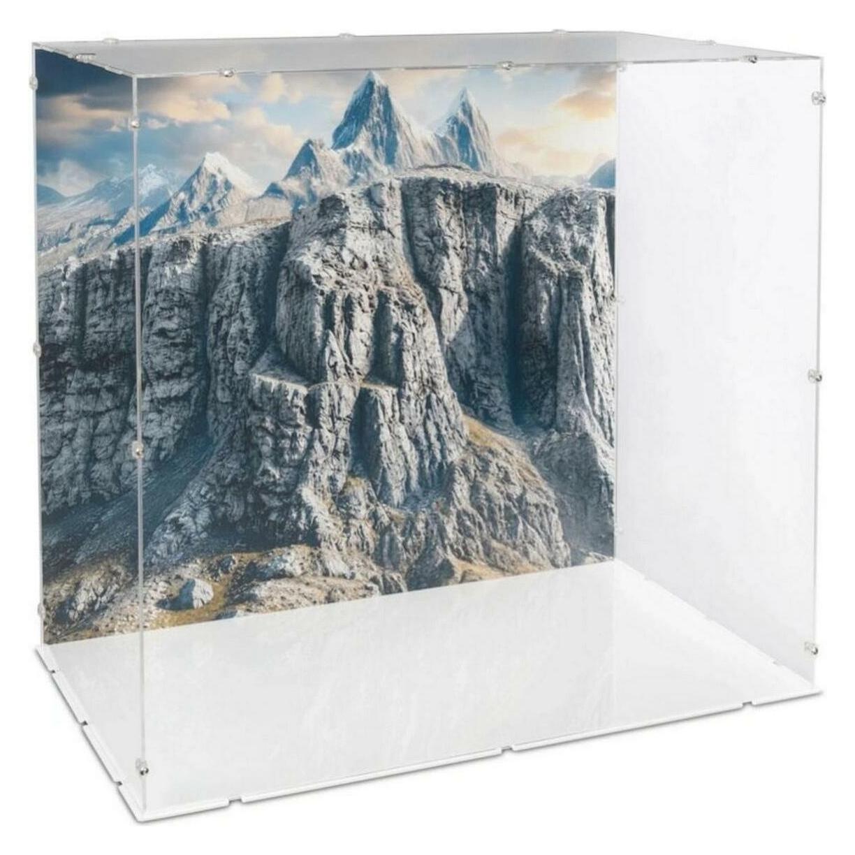 iDisplayit Acryl-Display für LEGO 11377 Der Herr der Ringe - Minas Tirith (Hintergrundbild & weissem Boden) (EC653965-WHI-STV01)