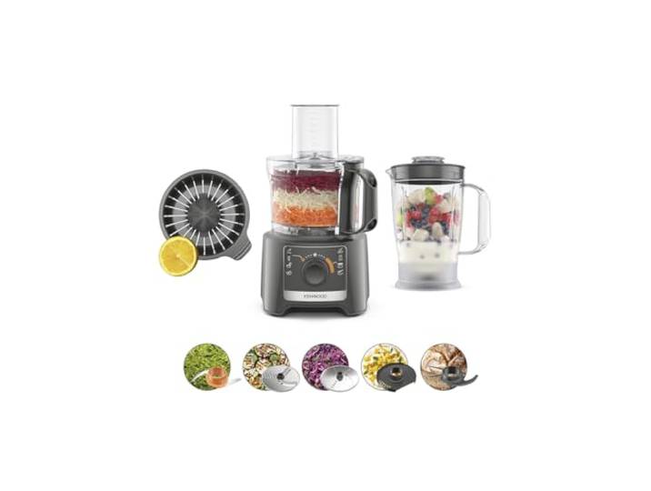 Kenwood MultiPro Compact - Küchenmaschine 800W 2,1L Schüssel 6 Teile Grau
