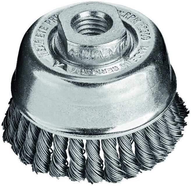 Lessmann Brosse à pot en fil d'acier torsadé 65x0,5mm, garniture 30x6mm fil torsadé (482207)