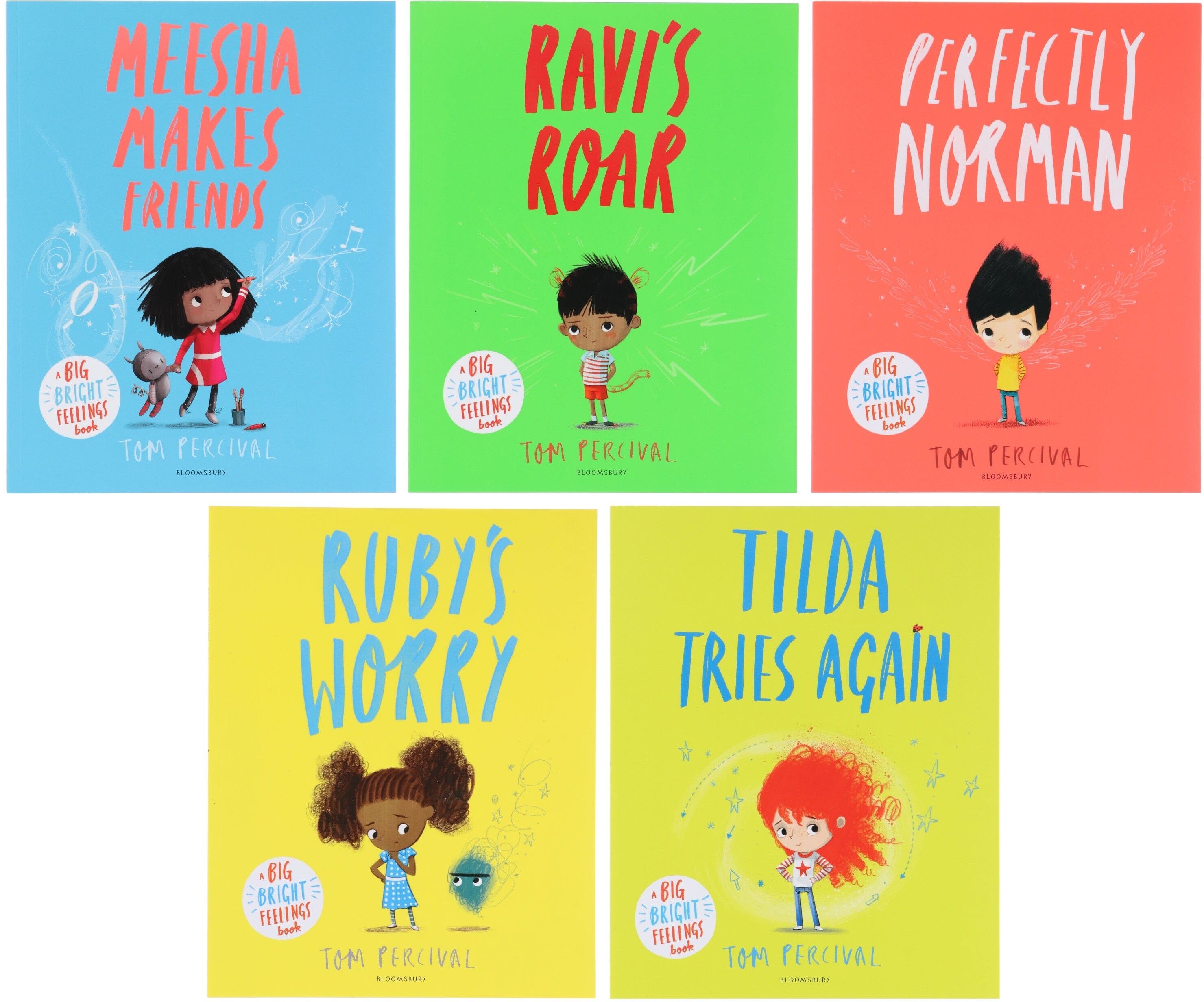 A Big Bright Feelings Series (Set 2) by Tom Percival 5 Books Collection Set - Ages 0-5 - Paperback Bloomsbury Publishing PLC