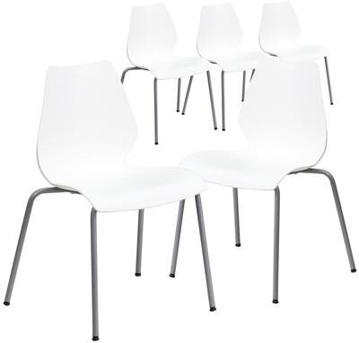 5 Pack HERCULES Series 770 lb. Capacity Stack Chair with Lumbar Support
