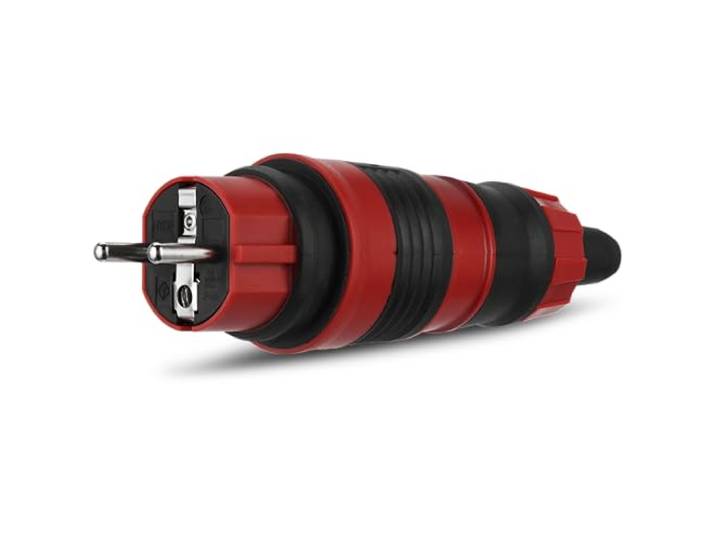 REV - Everflourish 18211000 REV 0018211000 geaarde stekker polycarbonaat, rubber 230 V rood, zwart IP44
