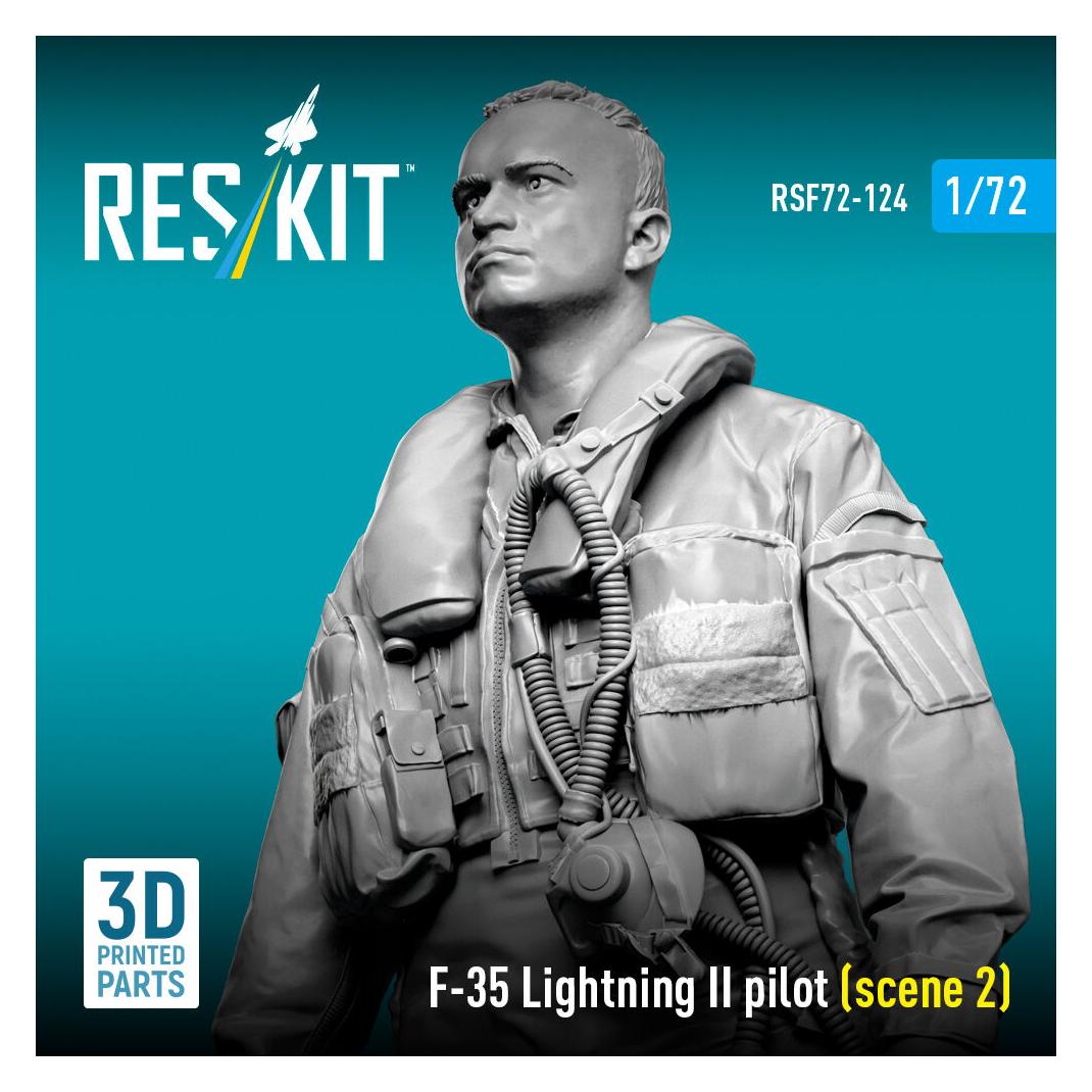ResKit F-35 Lightning II pilot (scene 2) (3D Printed) (RSF72-0124)