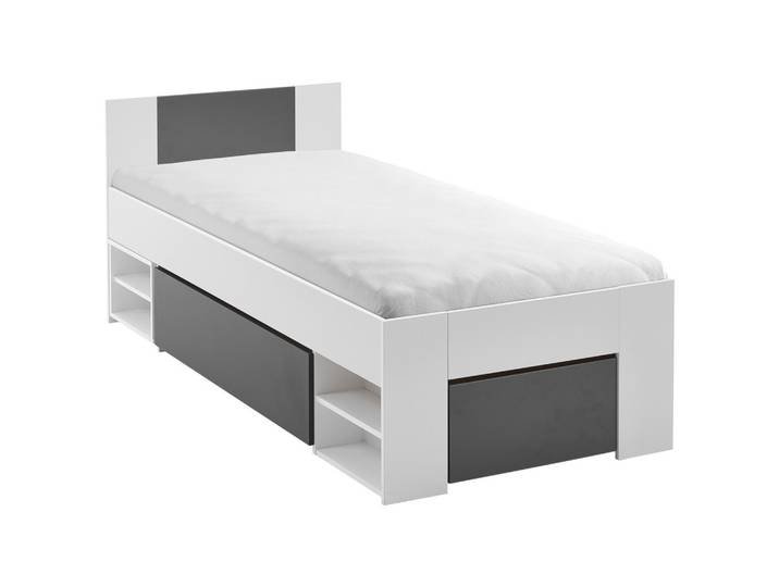 Bett Bett Azurro 2-90 Weiß/Anthrazit
