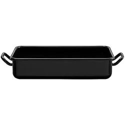 Riess Mini Back- und Servierform 23x15x5 cm Emaille, Backform, Schwarz