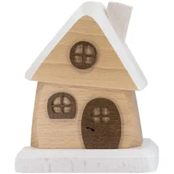 Holzwaren Egermann, Zubehör Raumduft, grosses Räucherhaus aus dem Erzgebirge - aus Holz - 15 cm