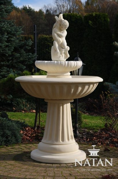 Zierbrunnen Springbrunnen 150cm Skulptur Brunnen Deko Garten Fontaine Teich