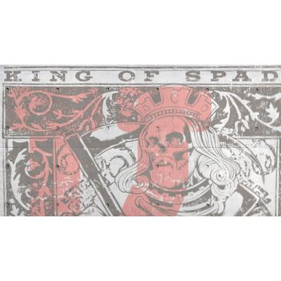 Fototapete ARCHITECTS PAPER "Atelier 47 King of Spades 1", rot (hellgrau, weiß, hellrot), B:5m L:2,7m, Vlies, Tapeten, Vlies, Wand, Schräge, Decke