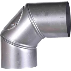 FireFix, Zubehör Kerzen + Kamin, A120/BU FAL Bogen, verstellbar bis 90°, mit Reinigungstür, ø 120 mm-Ofenrohre aus Stahlblech