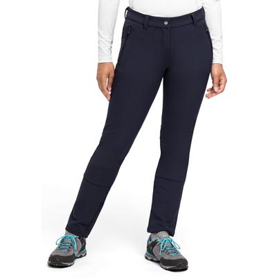 Outdoorhose MAIER SPORTS "DA-HOSE EL. HELGA SLIM", Damen, Gr. 50, N-Gr, blau (night sky), Obermaterial: 91% Polyester, 9% Elasthan, Hosen Outdoorhose, mit elastischem mSTRETCH-pro-2-Doppelgewebe, bequeme Passform