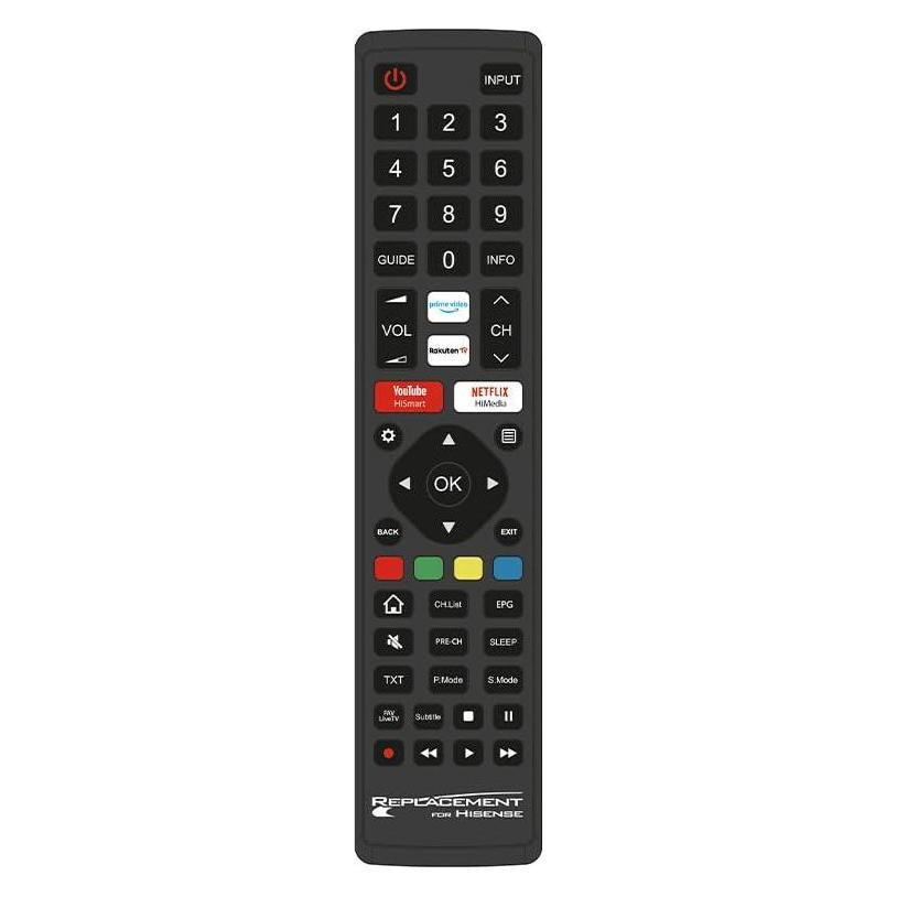GBC Replacement Remote Control For Hisense TV Sets (Universal Fernbedienung, Infrarot) (JL1720)