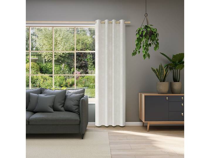 Vorhang NEUTEX FOR YOU BELUGA , wollweiß, B:144cm H:245cm, Jacquard, Polyester, Gardinen, Vorhang, Jacquard mit Allover-Design