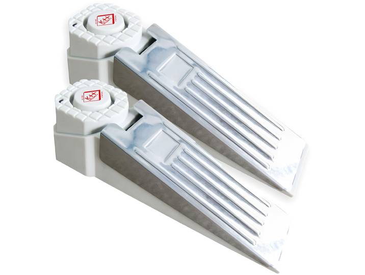 2er-Set Türstopper mit Alarmfunktion, 120dB, weiss, batterieben