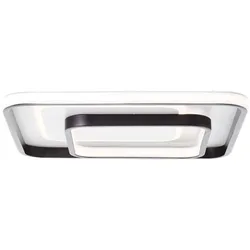 BRILLIANT Lampe, Cava LED Deckenleuchte 40x40cm weiß/schwarz, 1x LED integriert, 41.4W LED integriert, (5373lm, 3000K), Energiesparend und langlebig durch LED-Einsatz
