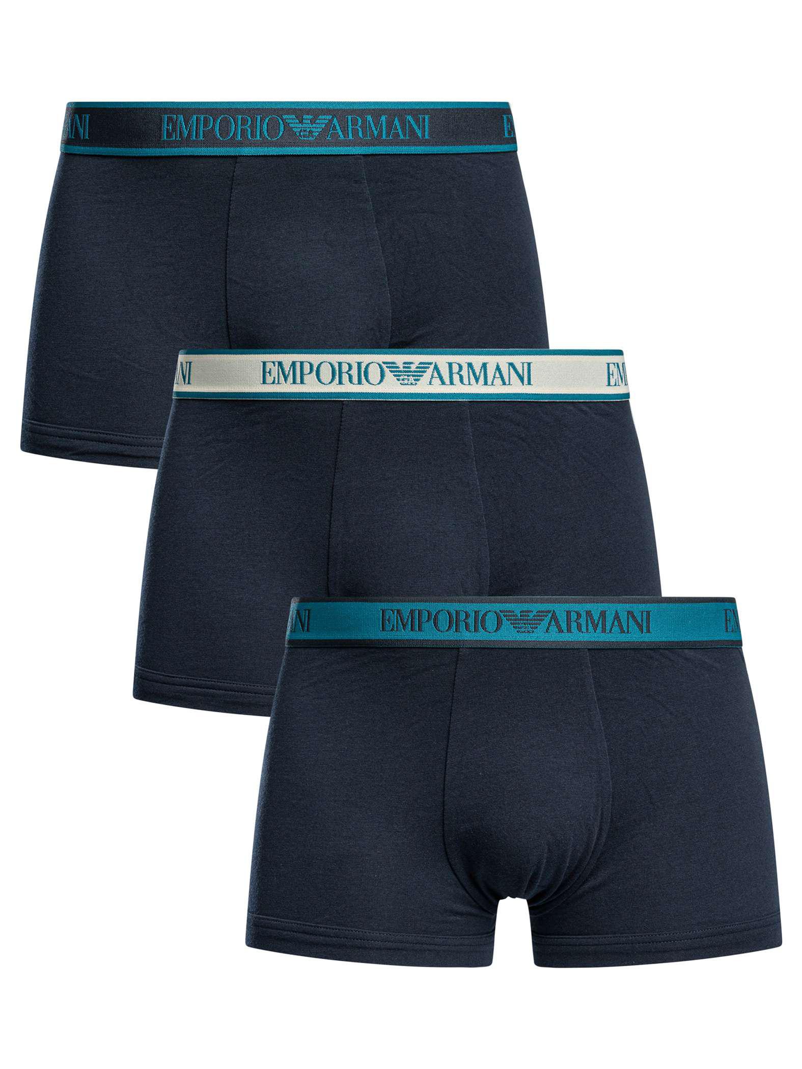 Emporio Armani 3Er Pack Baumwollstrümpfe, Blau