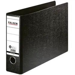 Falken 11285947 12x Ordner A4 quer Hartpappe, Rücken 80mm - Schwarz