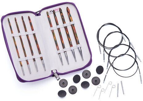 KnitPro Tunesisches Häkelnadel-Set "Symfonie", Birkenholz, Stärken: 3,5–8