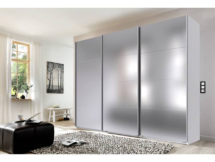 Schwebetürenschrank England Typ B 313 x 236cm Weiß/Weiß
