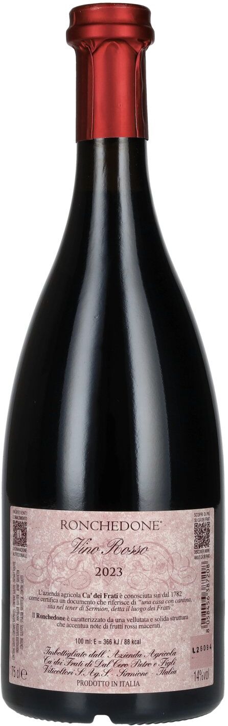 Cà dei Frati Ronchedone Vino Rosso 2023 14% Vol. 0,75l