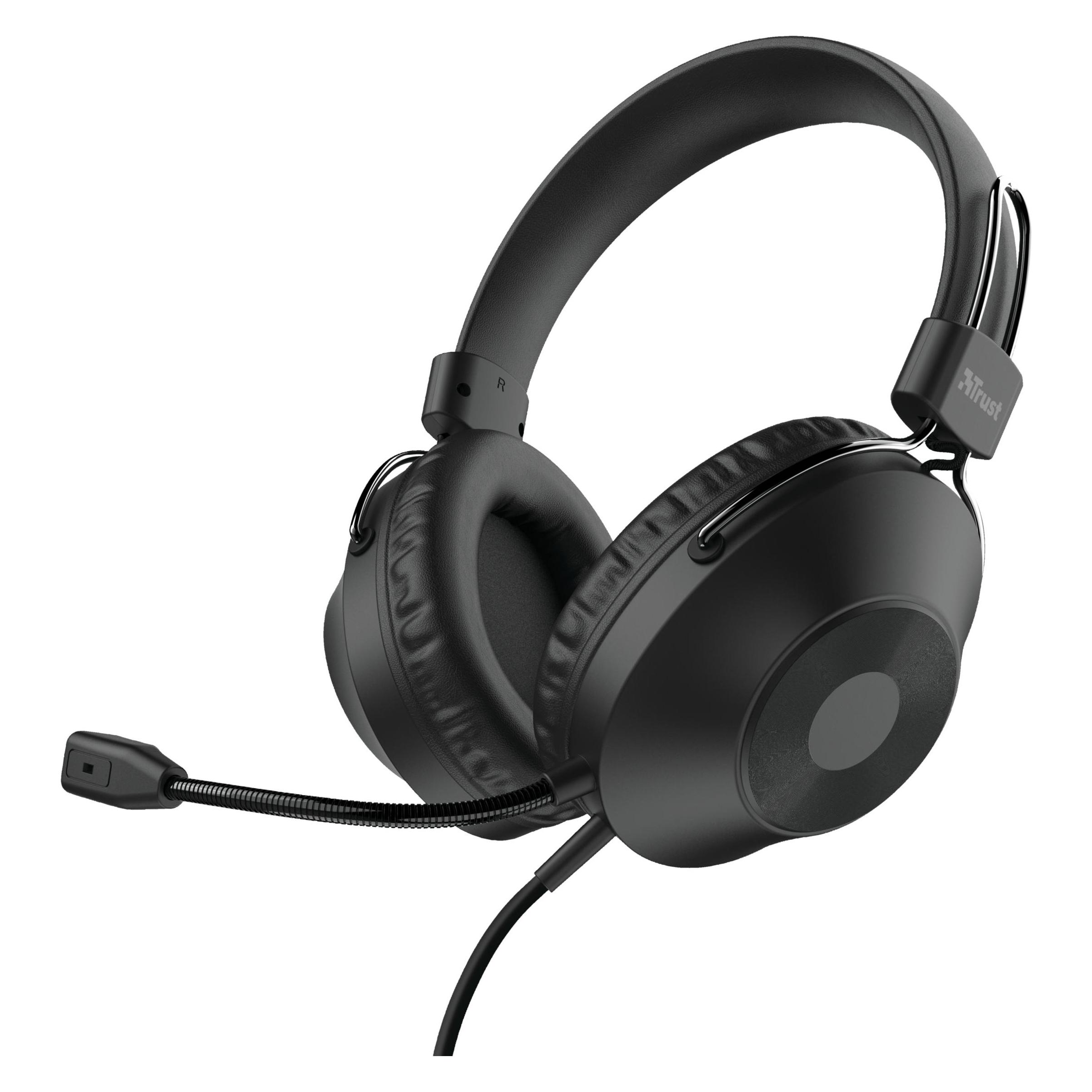 Trust HS-250 Headset (Kabelgebunden, USB-A) (24185)