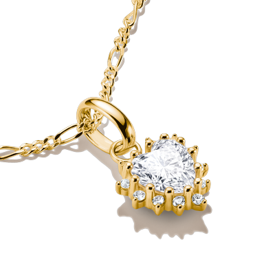 Charm-Einhänger THOMAS SABO "Herz mit Zirkonia-Stein, Anhänger für Charm-Armband - Connect", gelbgoldfarben, kristallweiß, kristallweiß, Charms, Damen, Metall, mit Zirkonia (synth.)