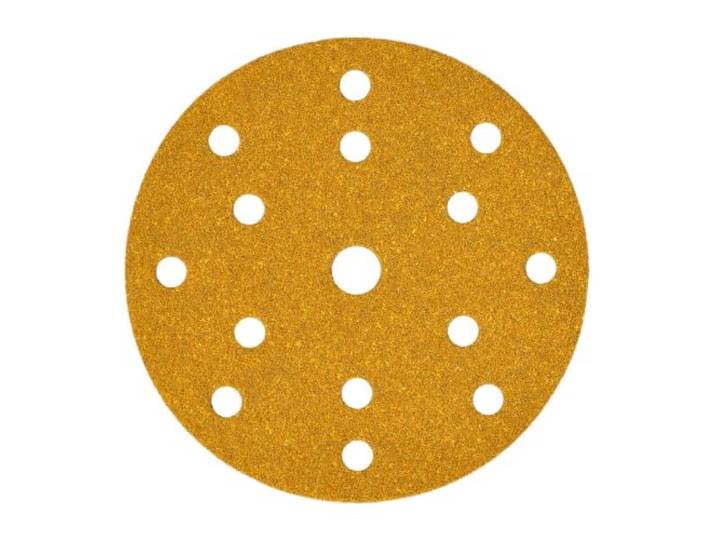 Mirka Disque abrasif auto-agrippant Gold Ø150 mm 15 trous P600 Disques abrasifs auto-aggrippants 15 trous grain P600 pour ponçage plâtre bois peinture ponceuse efficace durable