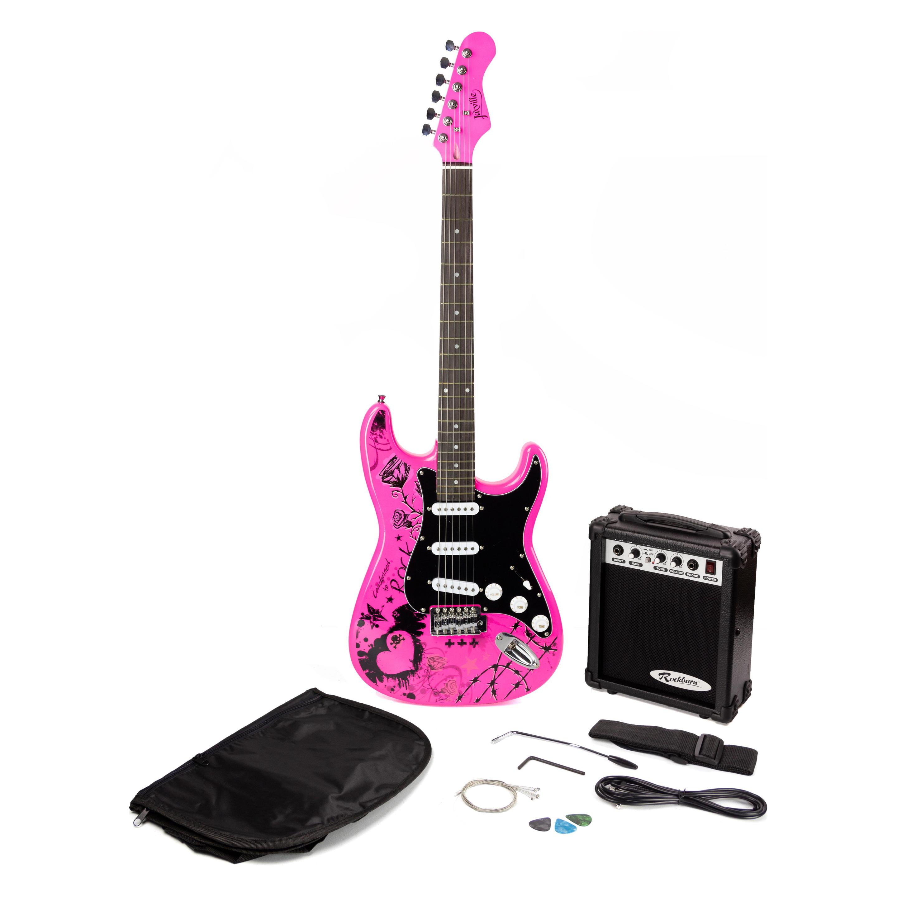 PDT Jaxville Pink Punk Guitar Package (ST1-PP-PK)