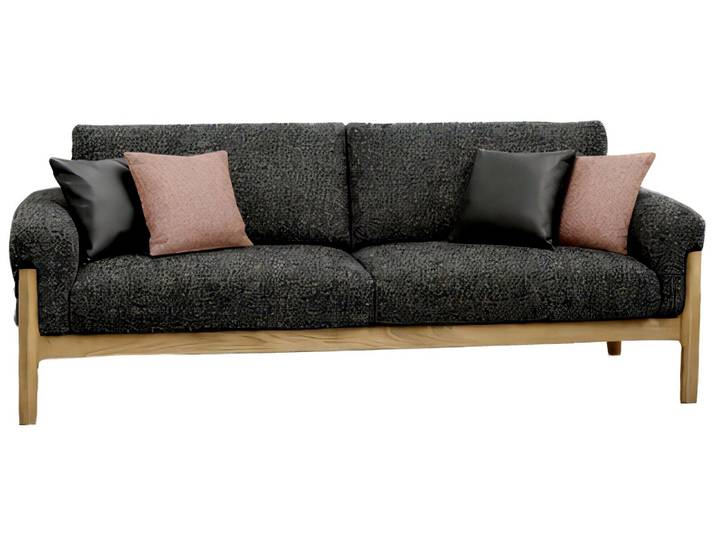 Sofa 2,5er CUNEO, grau, Stoff