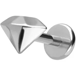 Titan Labret mit Push Fit DIAMANT