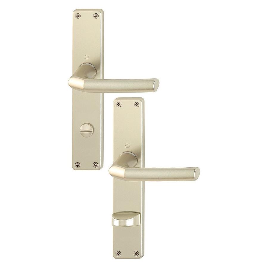 Hoppe Langschildgarnitur Birmingham 1117/202SP Aluminium F2 SK/OL 78 mm DIN links / rechts (Türschildgarnitur) (2534073)