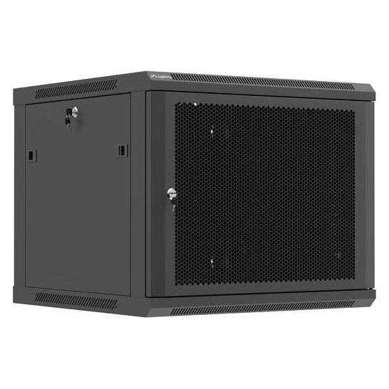 Lanberg HÄNGEREGAL EINBAUSCHRANK 19 9HE 600X600 SCHWARZ PERFORIERTE TÜR (FLACHPACK) (9 HE, 19 Zoll Rack) (WF01-6609-23B)