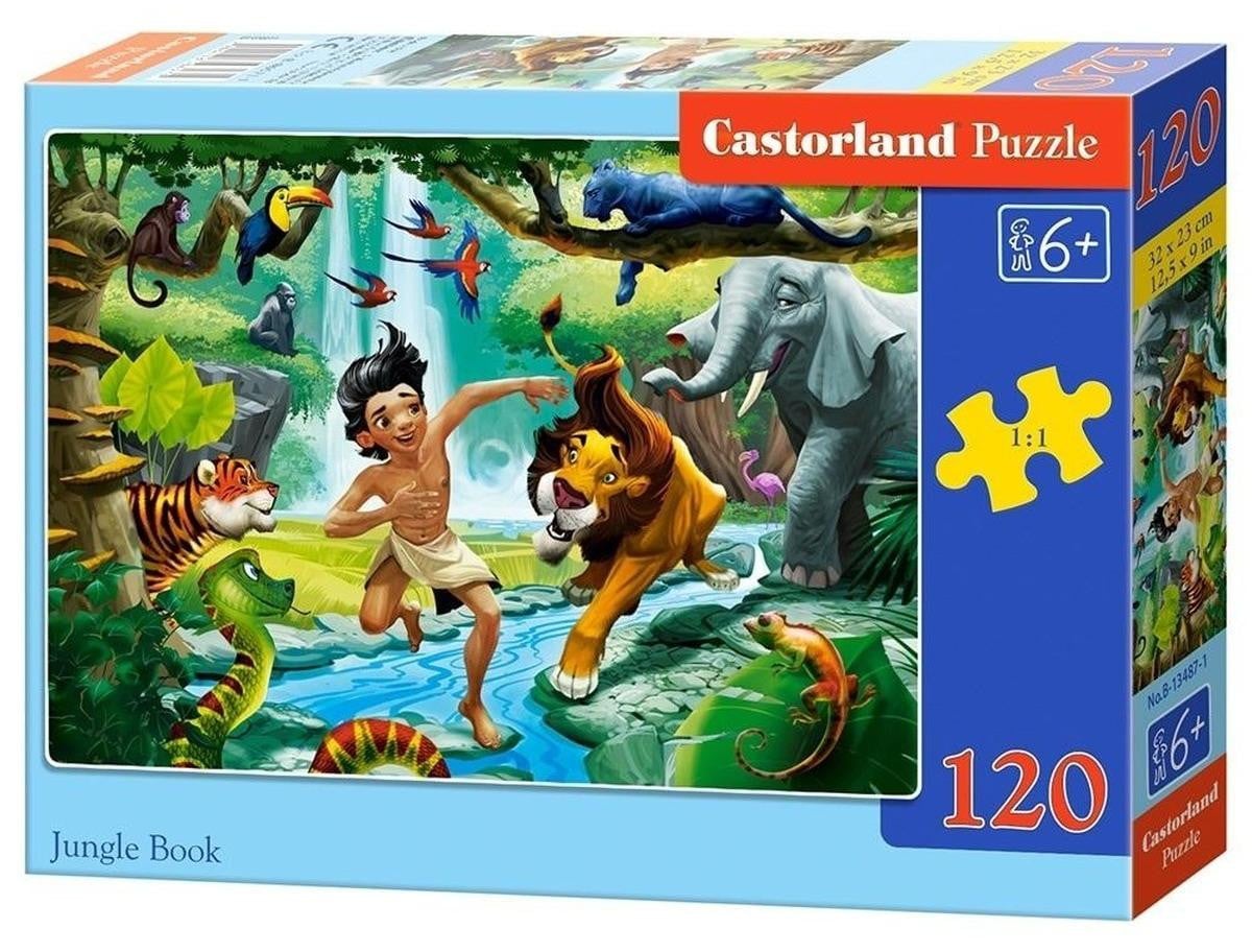 Castorland Jungle Book Puzzel, 120 stuks, Geanimeerde film, Geschikt voor kinderen vanaf 6 jaar