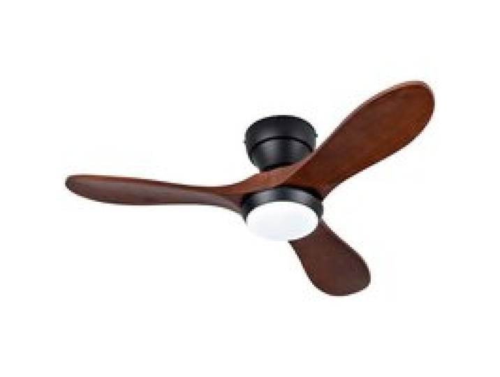 Ventilateur de Plafond avec Lumières 90 cm Silencieux CC LED Télécommande Mode Été/Hiver Bois Noir