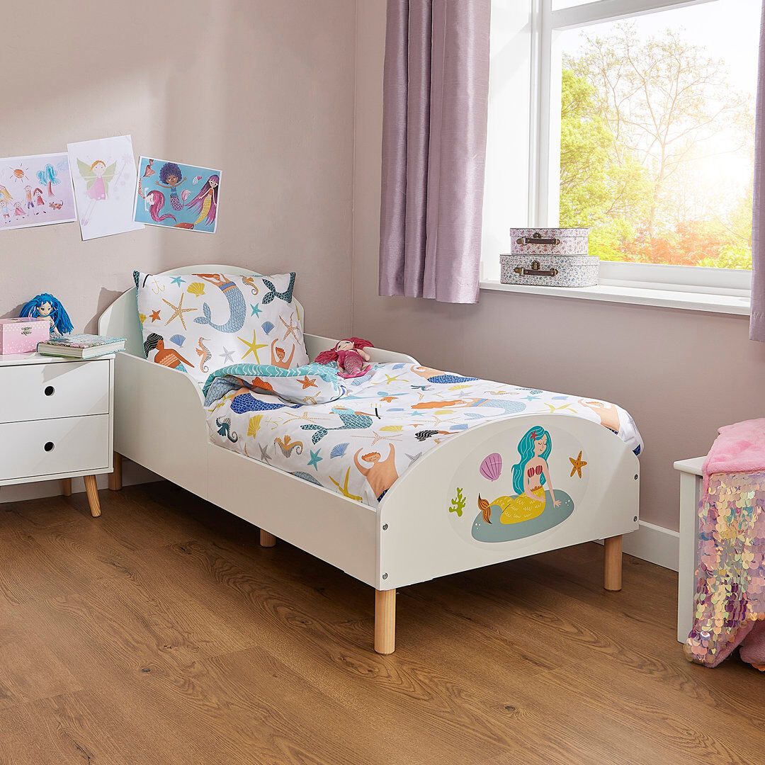 Liberty House Toys Kids White Toddler Bed – Mermaid White EU Toddler - 70 x 160 cm
