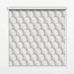 INNENROLLO - Fensterrollo - Rollo - 140x140 cm - 3D-Würfel