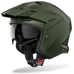 Airoh, Motorradhelm, Kombakt Color Militärgrün Matt Motorradhelm (S)