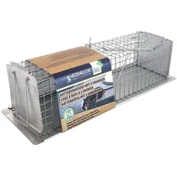 Edialux, Tierfalle, Lebendfalle Ratten verzinkt 2 Eingänge, Käfigfalle für Ratten, humane Rattenfalle, lebend
