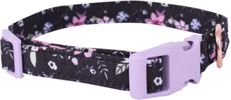 Inspire Picks Cute Small Dog Harness & Leash Set Soft Adjustable Puppy Vest With Cat Collar Accessories purple Collar l