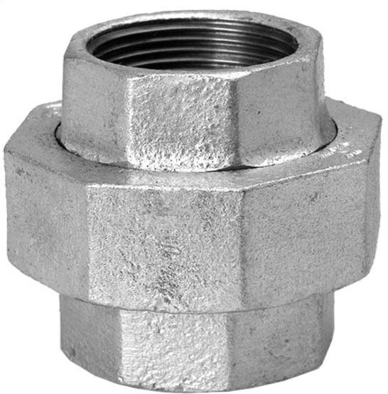 Schmidt, Hermann Hermann Schmidt Temperguss Verschraubung DN 20, 3/4" flach dichtend, Innengewinde, verzinkt