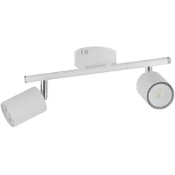 ledscom.de Deckenstrahler WAIKA, zweiflammig, weiß, matt, inkl. GU10 LED Lampen je 510lm warmweiß
