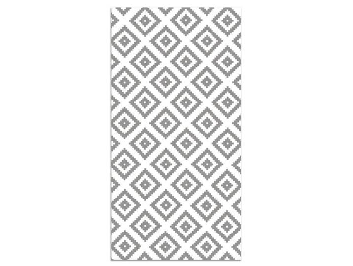 Tapis Vinyle Panorama Carrés Gris 100x140 cm - Tapis pour Cuisine Bureau et Salon en PVC