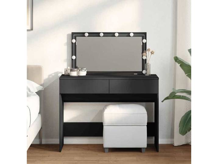 Coiffeuse Noir - Coiffeuse avec LED 1 PC - NGM - Armoire maquillage - noir 100x40x120cm - c8607889832