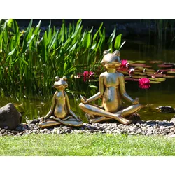 Dekofigur Frosch Yoga 50cm Magnesia