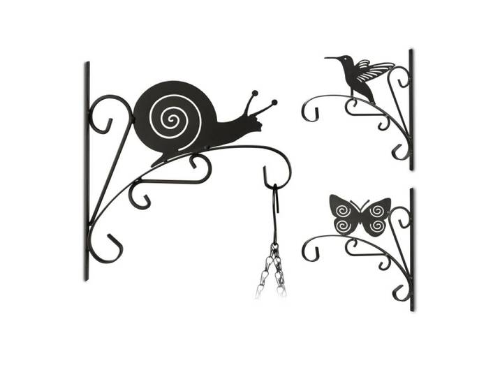 Relaxdays 3 tlg. Blumenhaken Tiere Set
