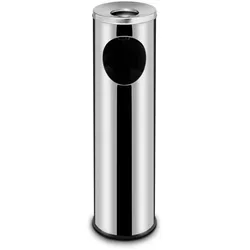 HENDI Mülleimer Standmodell mit Aschenbecher, 15L, ⌀200x(H)700mm