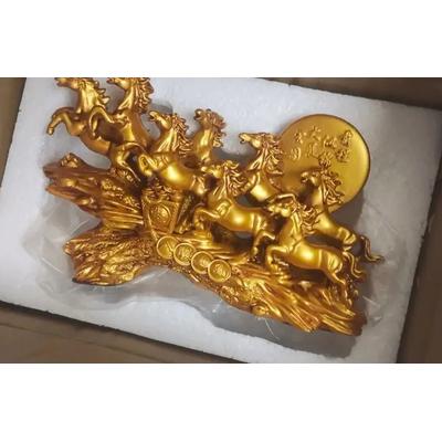 Eight Horses Feng Shui Wealth Figurine a